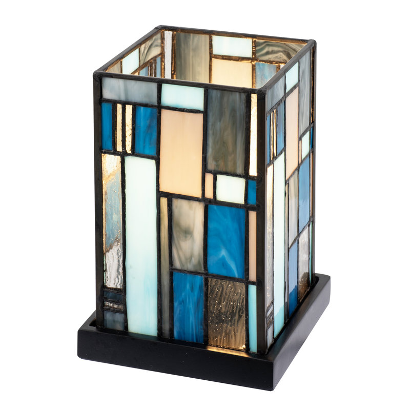 Metal Table Lamp, Blue