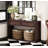 TREXM Rustic Wooden Console Table with Storage Drawers and Open Shelf - Elegant Entryway Table