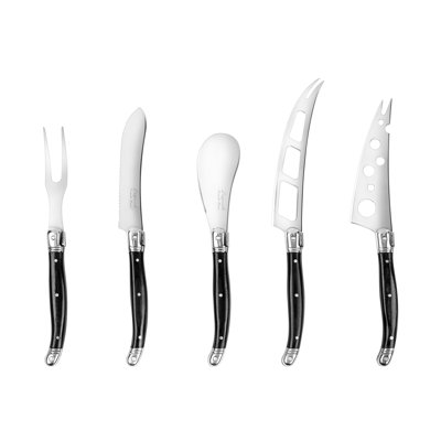 French Home Laguiole 5-Piece Artisan Cheese Knife Set With Handles