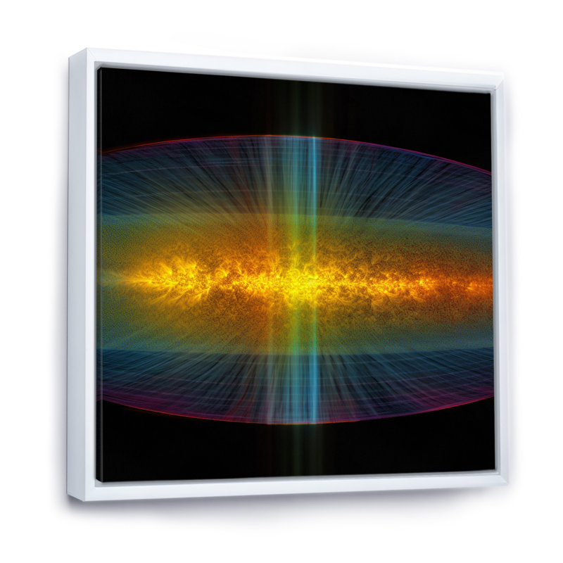 "Image spectrale de la lumière du soleil", reproduction sur toile, Cadre flottant blanc, H 16 po x l 16 po x P 1 po