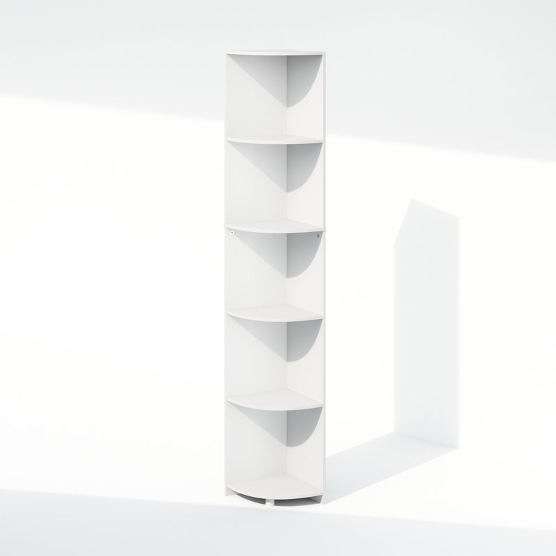 Guerra 5-Tier Corner Multipurpose Standing Shelf, , White
