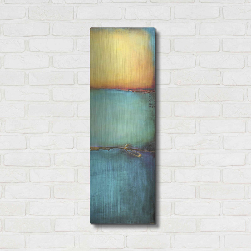 Winston Porter «Emeralds Bay II» par Erin Ashley, art mural en métal, H 36 po x l 12 po