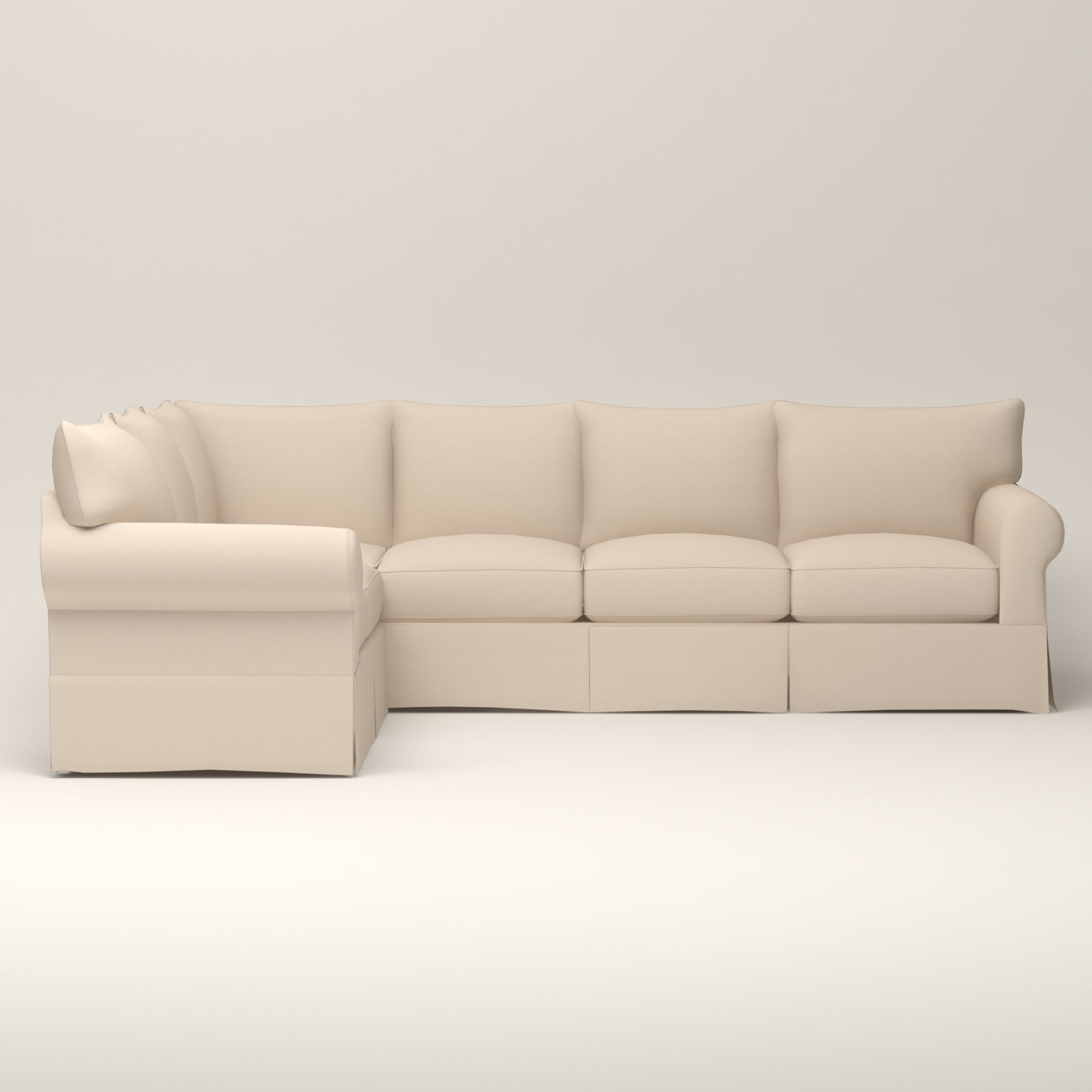 Amari Slipcovered L-Sectional, Left Hand Facing, Canvas Sunbrella® Canvas