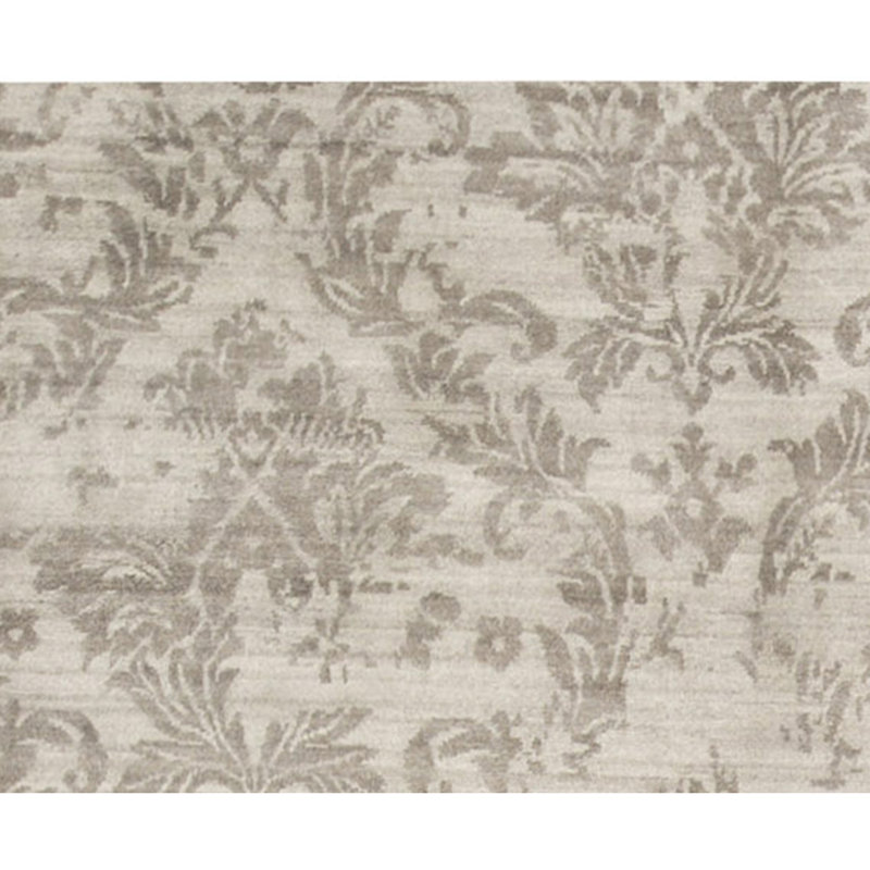 Himalayan Art Damask Area Rug in Gray