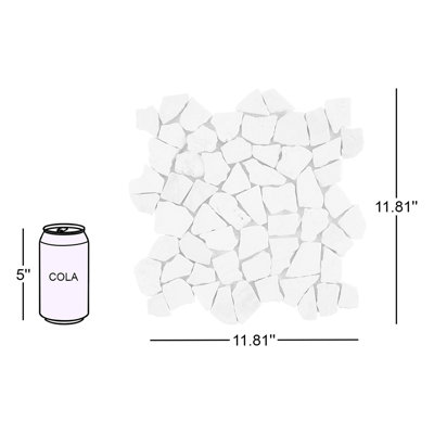 Pittoresque mosaïque de plancher et mur 11,81 po x 11,81 po