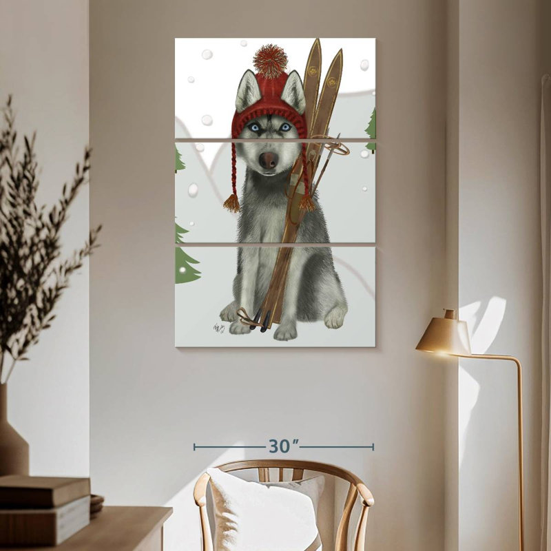 Husky Brampt skiant, H 65 po x l 42 po