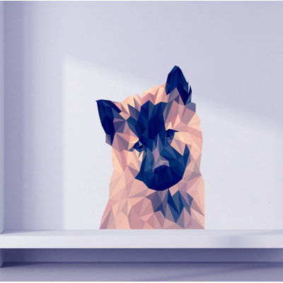 Adhésif décoratif chien polygonal