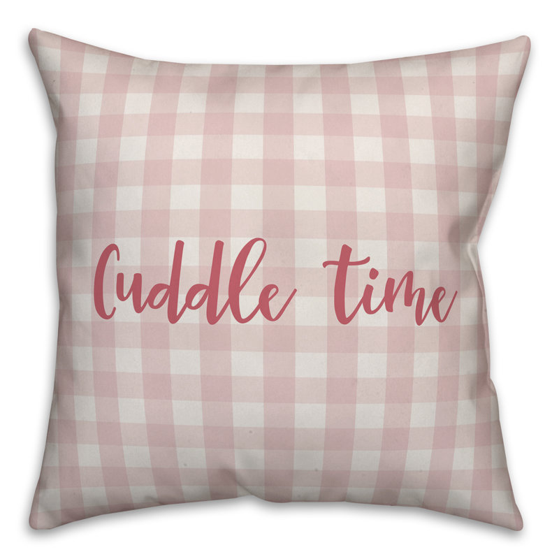  Cuddle Time Throw Pillow, Pink, Throw Pillow