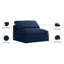 Fauteuil modulaire sans accoudoirs en lin de 39 po Burrows Aiobha-665034001