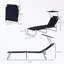 Chaise longue d'extérieur pliante avec abat-jour