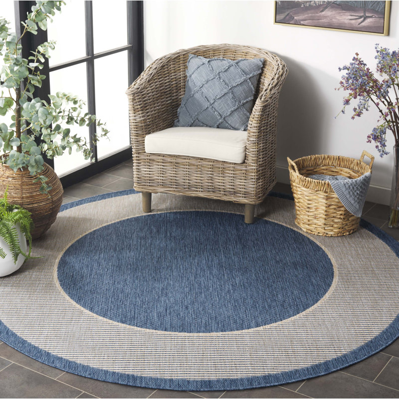 Almudena Performance Indoor/Outdoor Area Rug, Round 6'7"