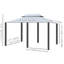 Pavillon de jardin extérieur spacieux 10 pi x 13 pi - auvent avec rideaux, toit ventilé, formation en acier gris sauge