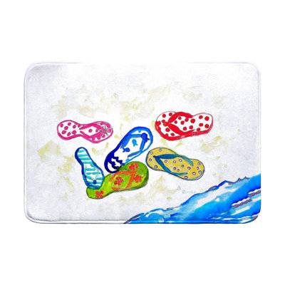 Six Flip Flops Bath Mat