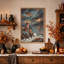 Art sur toile, "Phare sur les falaises rocheuses dans le ciel orageux"-1804158713