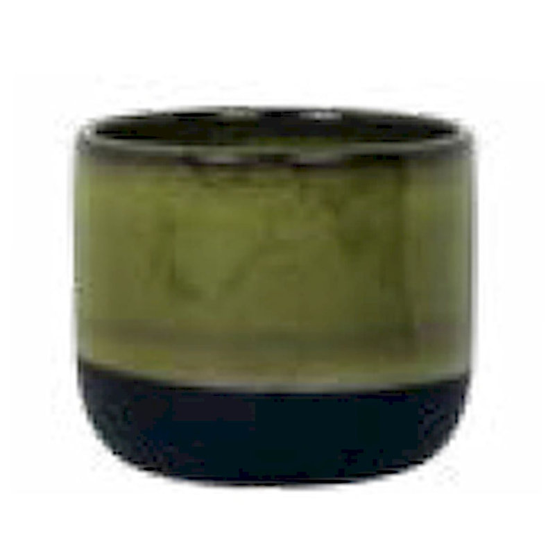 Pot de fleurs en céramique Dahms, Vert, H 4 po x l 4,72 po x p 4,72 po