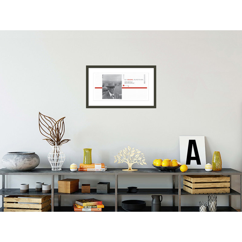 «See a Building» par Frank Lloyd Wright - Impression giclée encadrée, H 17,87 po x l 29,5 po