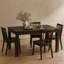 Table de salle à manger rustique et patinée, 1 pièce, en bois massif, style classique-844225878
