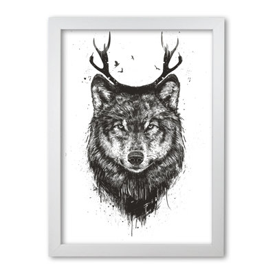 Deer Wolf 1 Piece Wall Art