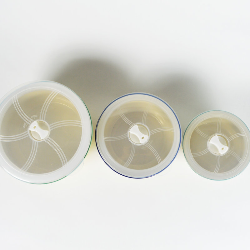 Ella Multicolor Ceramic Storage Bowls Set with Lids