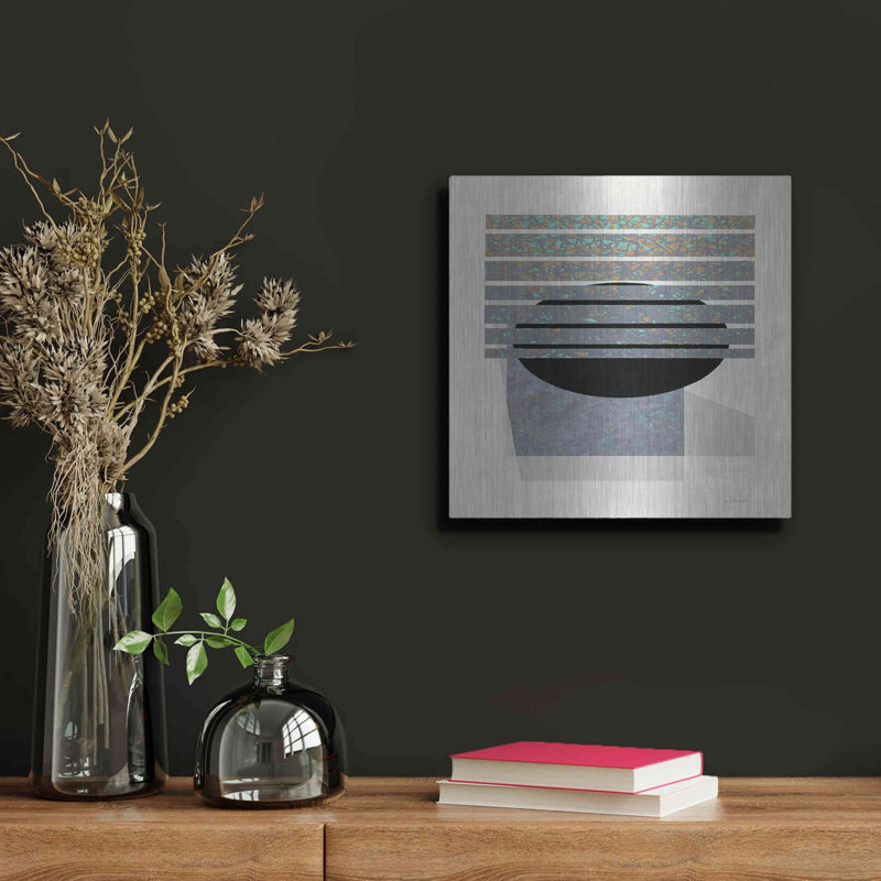  «Full Moon II V2 Panel» par Mike Schick, art mural en métal, 12 po x 12 po, H 12 po x l 12 po