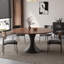 Table ronde rétro en bois massif de style américain-1118534985