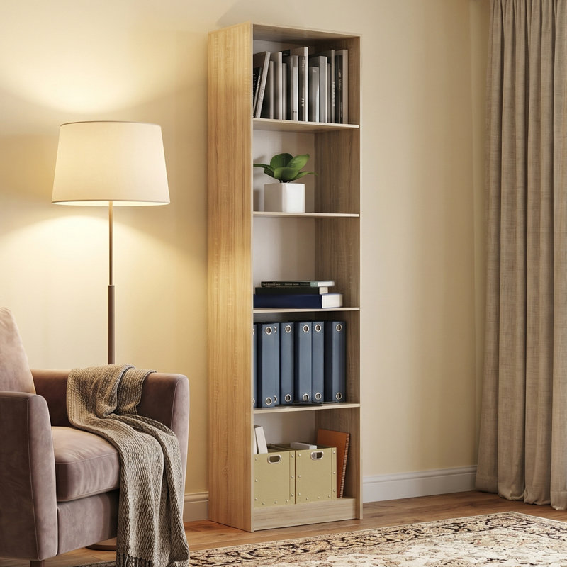 Bozman Solid Wood Bookcase, (5 Shelves) 71.5"H x 19.69"W x 11.81"D