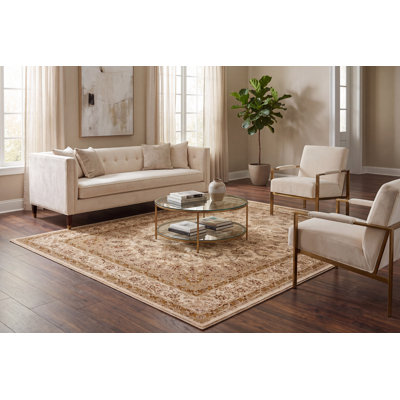 Tapis oriental ivoire Willett Atterbury Duncaster
