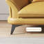 Canapé modulaire jaune en cuir véritable-410717641