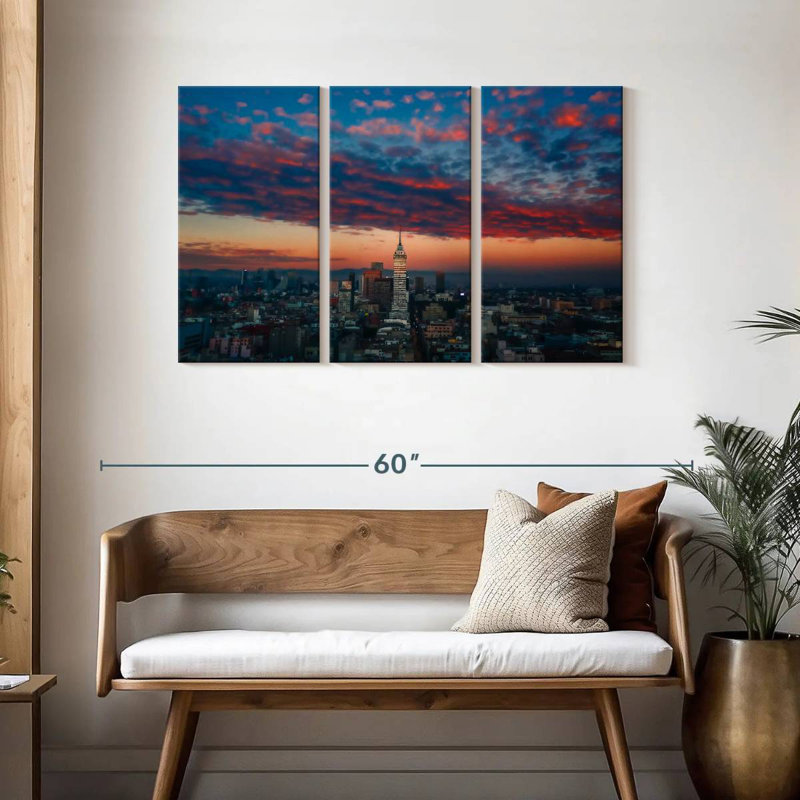 Skyline de Sireci, Mexique, H 28 po x l 45 po