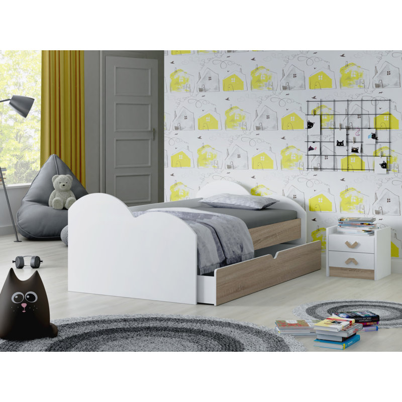 Geary European Toddler (80 X 160cm) Cabin Bed with Storage Included, Sonoma Oak