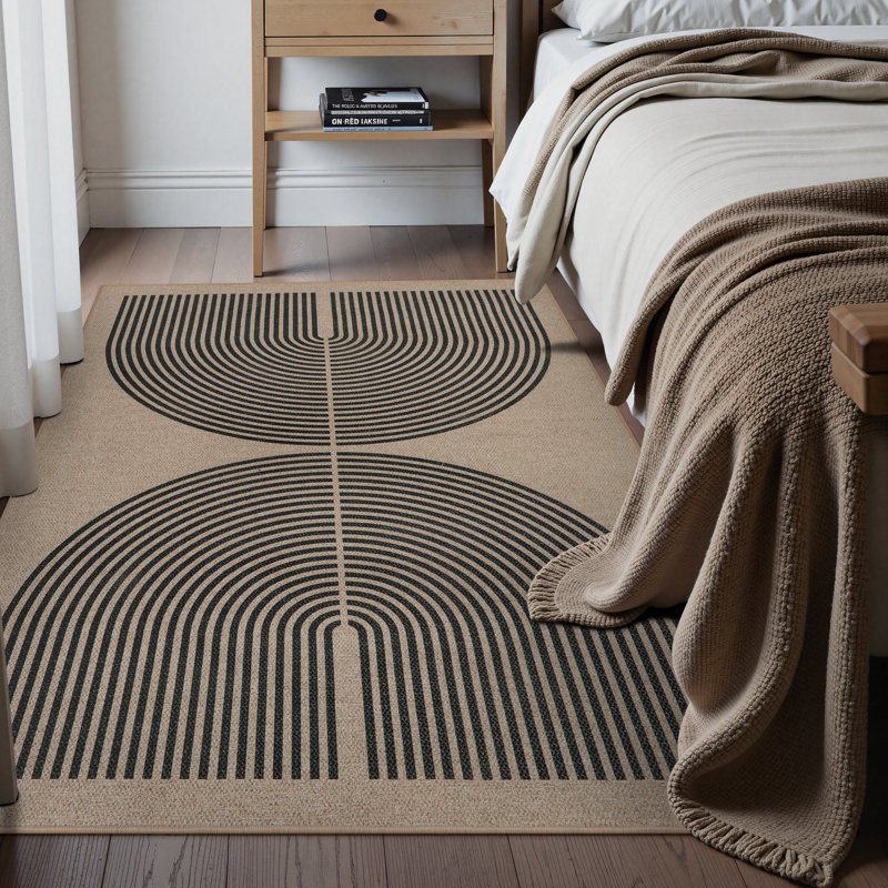 Tapis de jute moderne pour l'extérieur, Rectangle 4pi x 6 pi