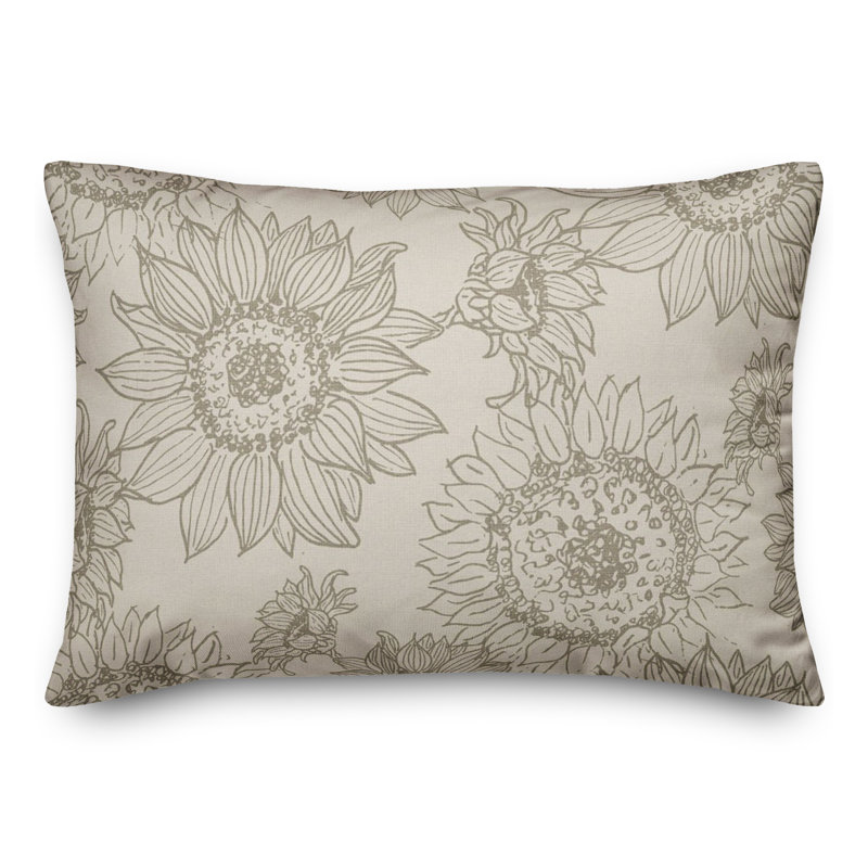 Housse de coussin rectangulaire en polyester / mélange de polyester, Brun clair