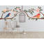 Adhésif mural oiseau, autocollant de branche florale, art mural cage à oiseaux, décor de chambre de bébé, murale nature, 125 g-1063068011