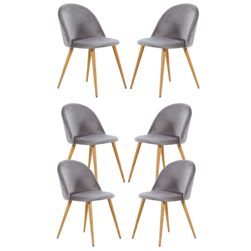 Heavener Upholstered Dining Chair, 6, Grey