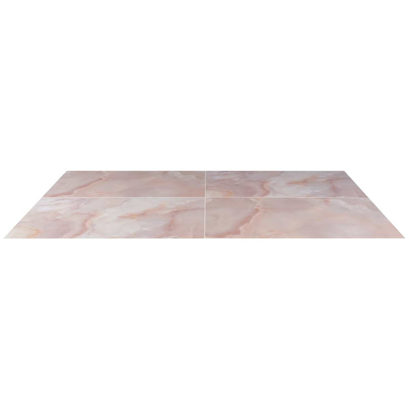 Jewel Onyx 24X48 Polished Porcelain Tile, Coral