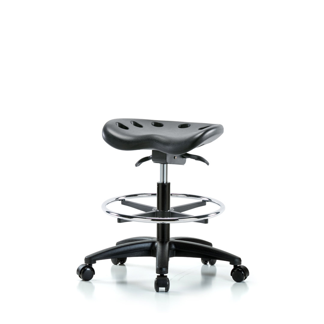 Adjustable Height Ergonomic Lab Stool Footring Inbox Zero Seat 