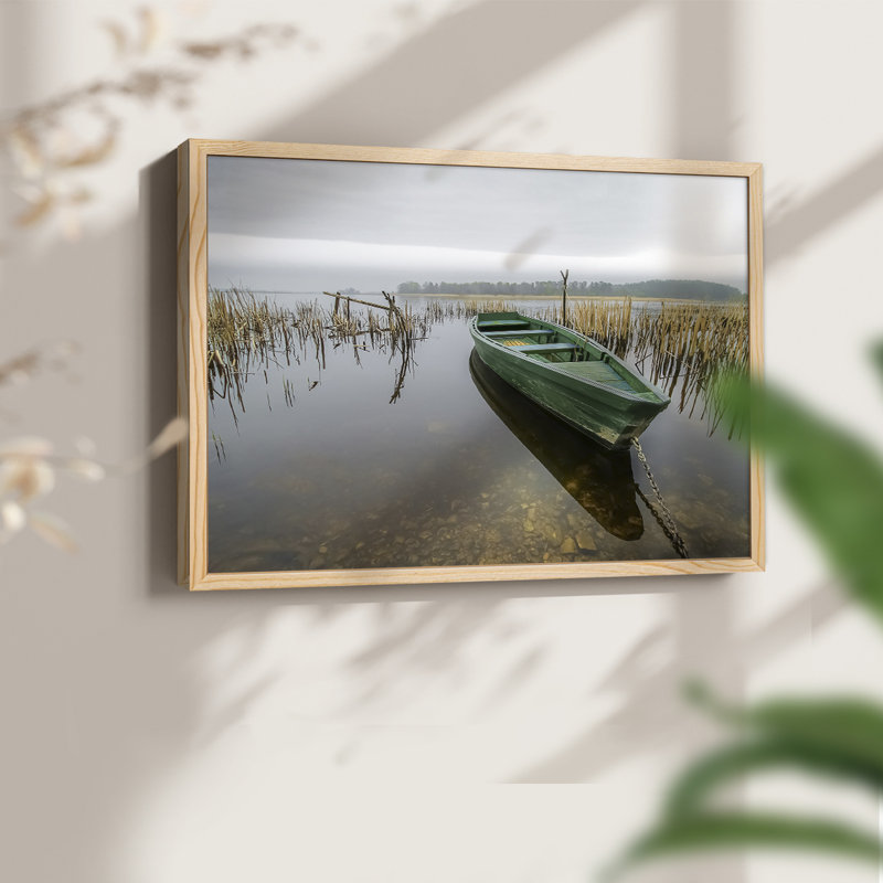 Green One -Framed Print - Restickable, Natural, 11" H x 14" W