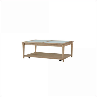 Table basse Elm Veneer Côtés en cascade