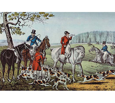 Fox Hunt by Nathaniel Currier Painting Print