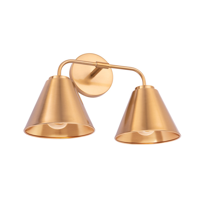 Éclairage pour salle de bain 2 lumières Gwenevere, Or