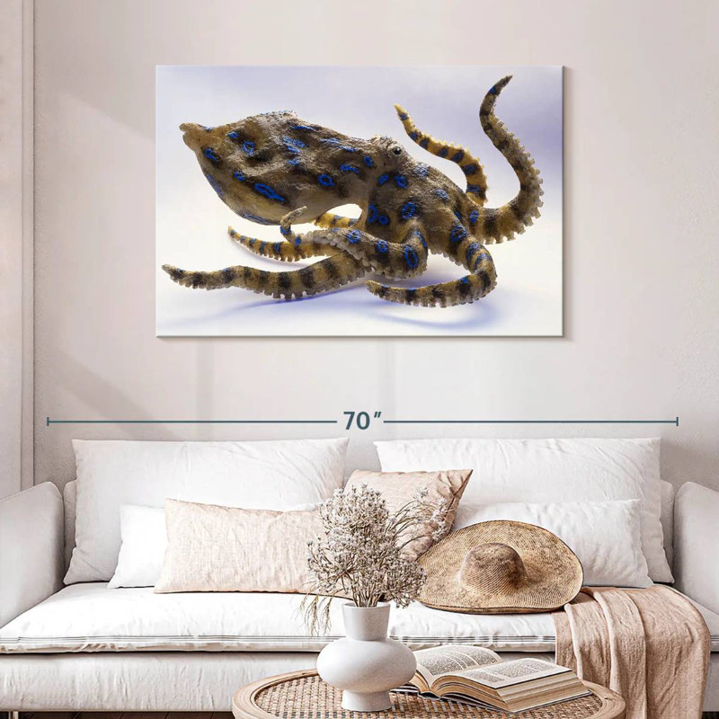 Model Of Blue Ringed Octopus, 30" H x 45" W