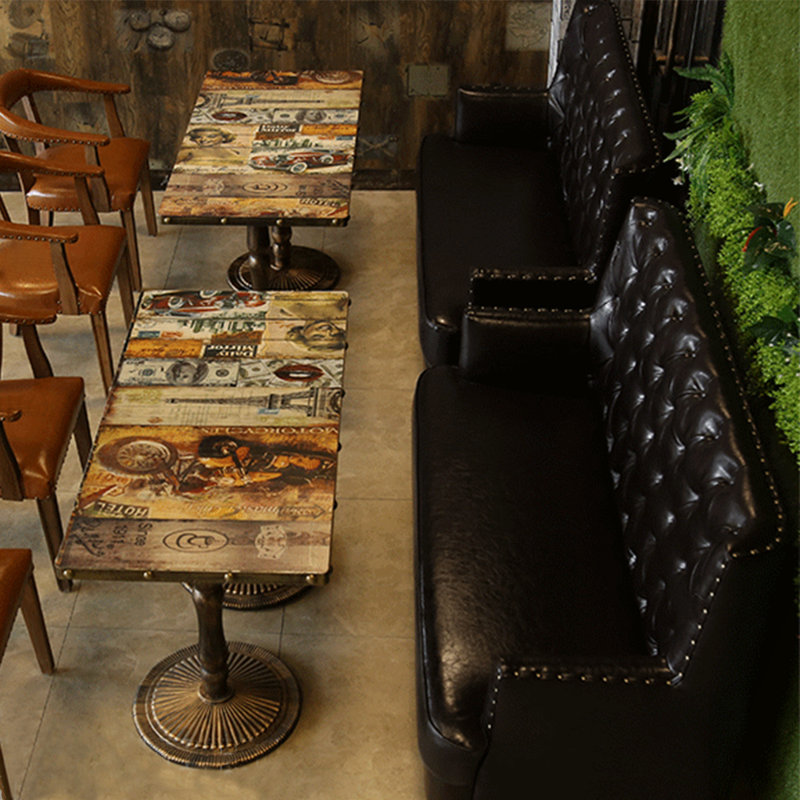 Banc de café de style européen, Noir