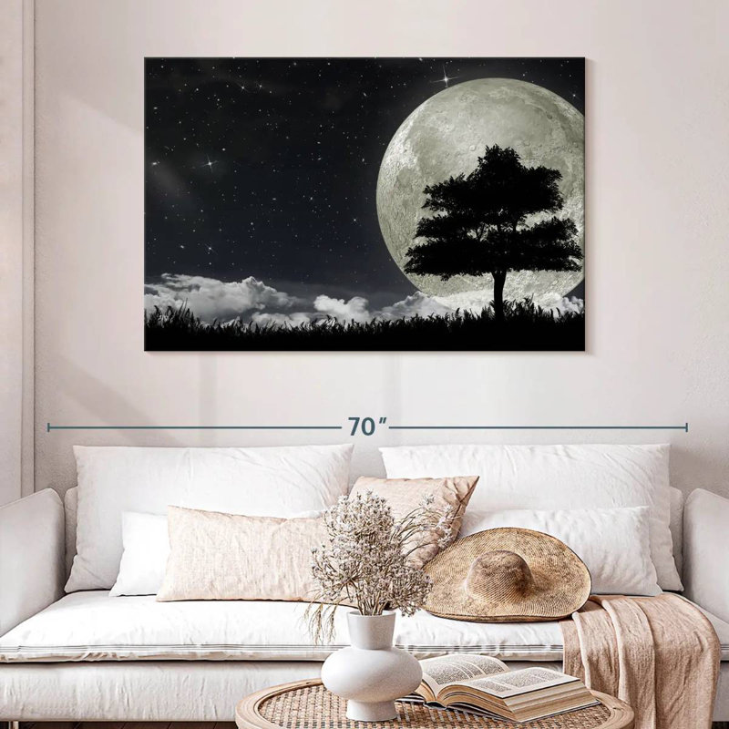 Arbre Oberle au clair de lune, H 32 po x l 48 po