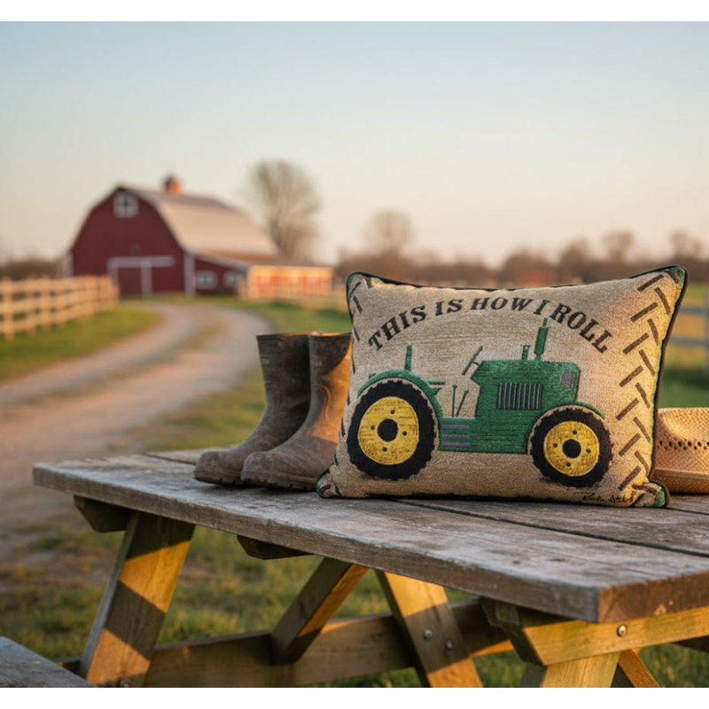Coussin décoratif en coton 18 po x 13 po This Is How I Roll Manual Woodworkers & Weavers