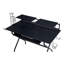 Bureau d'ordinateur rectangulaire avec plateau pour clavier, noir