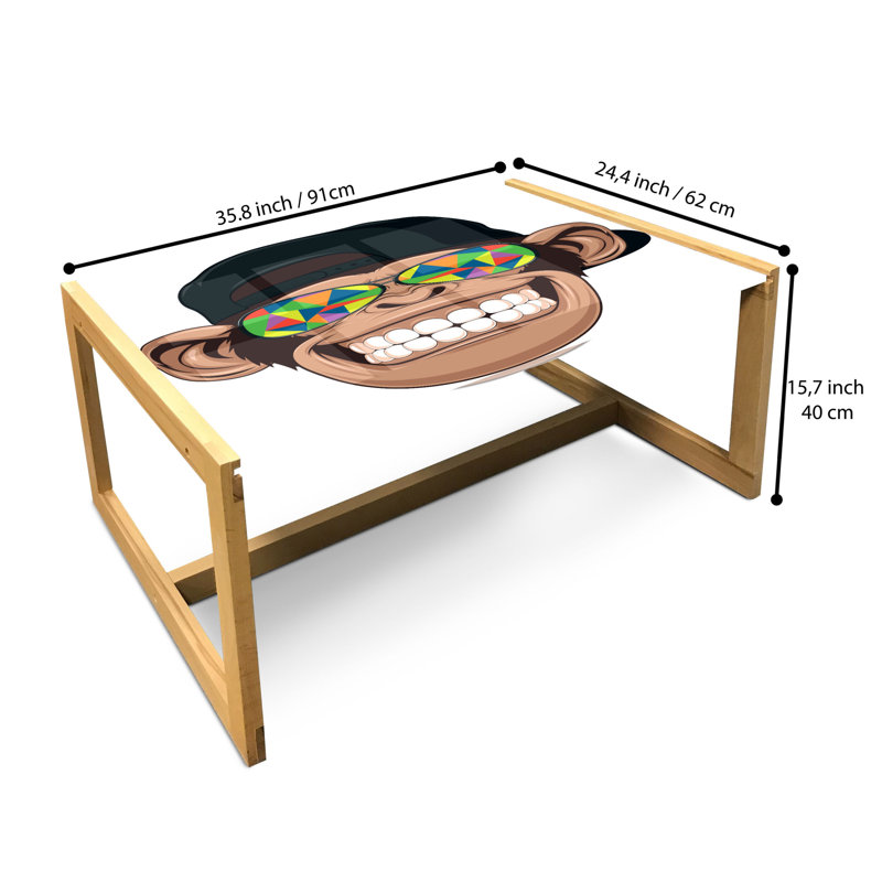 Jakelynn Sled Coffee Table, 90cm H x 62cm W x 40cm D
