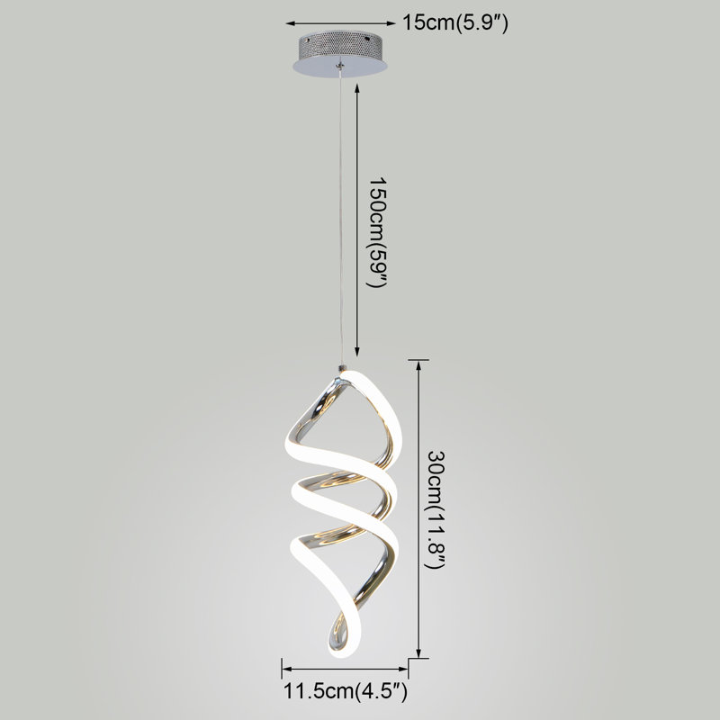 Denizard 1 - Light LED Pendant, Chrome