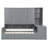 Twin Size Wooden Daybed With Three Drawers, And All-In-One Cabinet, Desk And Shelves, Gray-1389221058