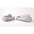 Light Gray Genuine Leather 2-Piece Sofa & Loveseat Set With Adjustable Headrests