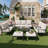 8 PCS Outdoor Metal Conversation Set For 9 Person-486941170